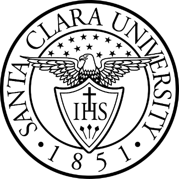 雷竞技最新app圣克拉拉大学印章(黑色轮廓)